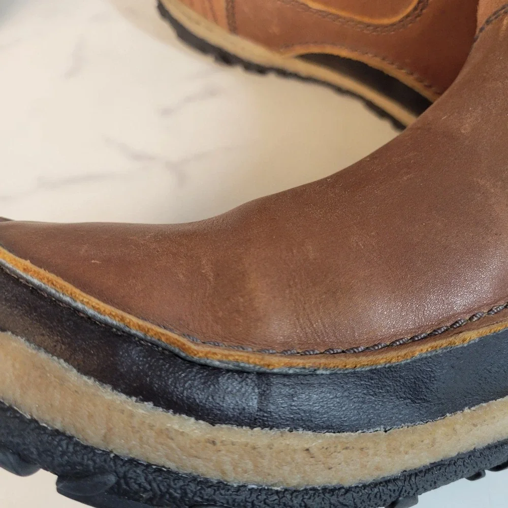 Merrell Womens Boots Tremblant Pull On Polar Oak Brown Fur Lined Size 9